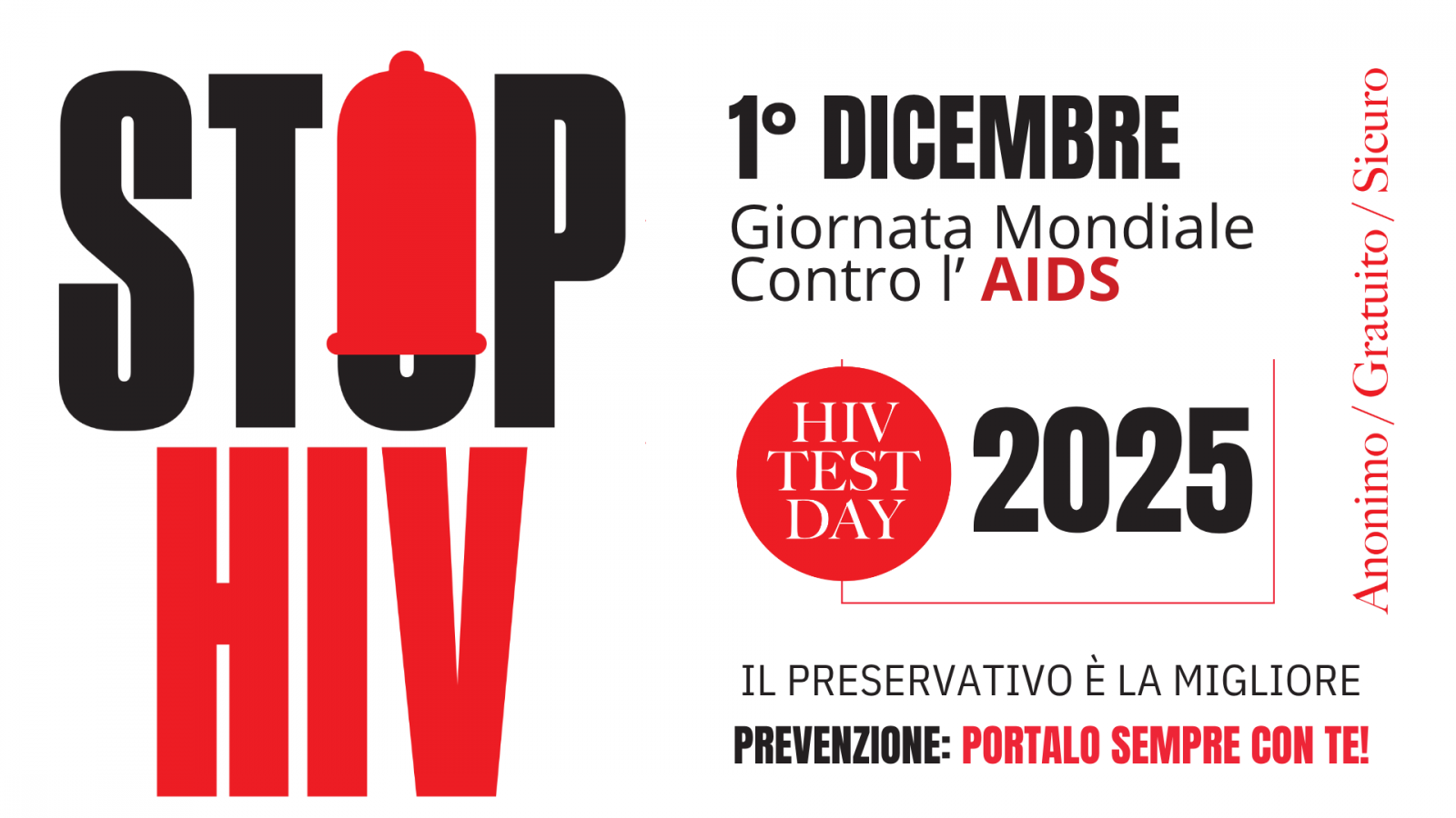 Il 28 e 29 novembre torna l’appuntamento con i test day in occasione della giornata mondiale per la lotta all’aids