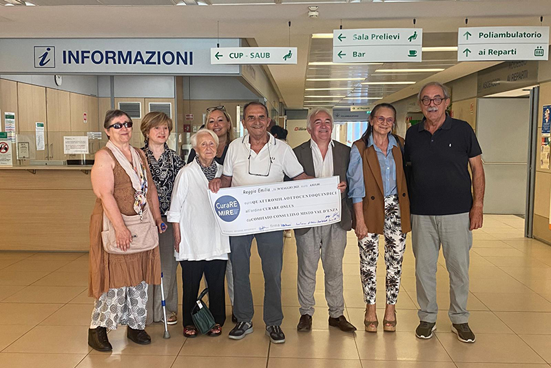 Il Comitato Consultivo Misto di Montecchio dona oltre 4.800 euro a Curare Onlus a sostegno del MIRE, Maternità Infanzia Reggio Emilia