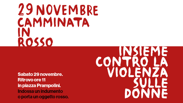 Camminata in rosso, insieme contro la violenza alle donne
